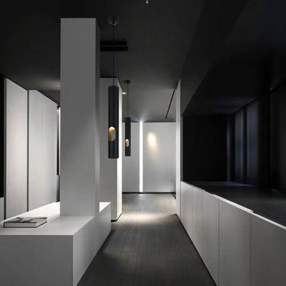 Suspension moderne LED avec tube cylindrique en aluminium Hotel - vue 2 sur 6