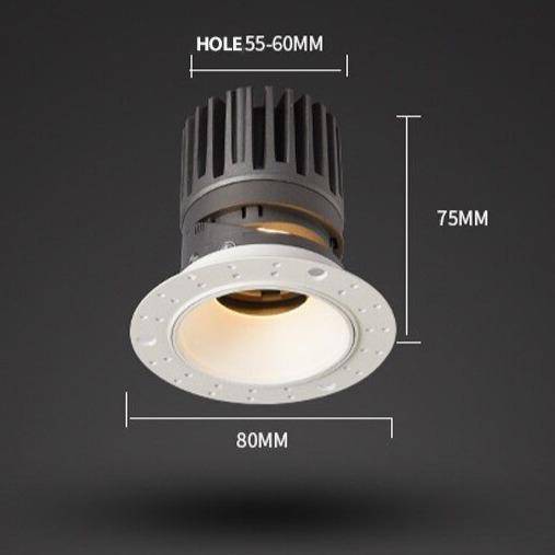 Spotlight round LED recessed design