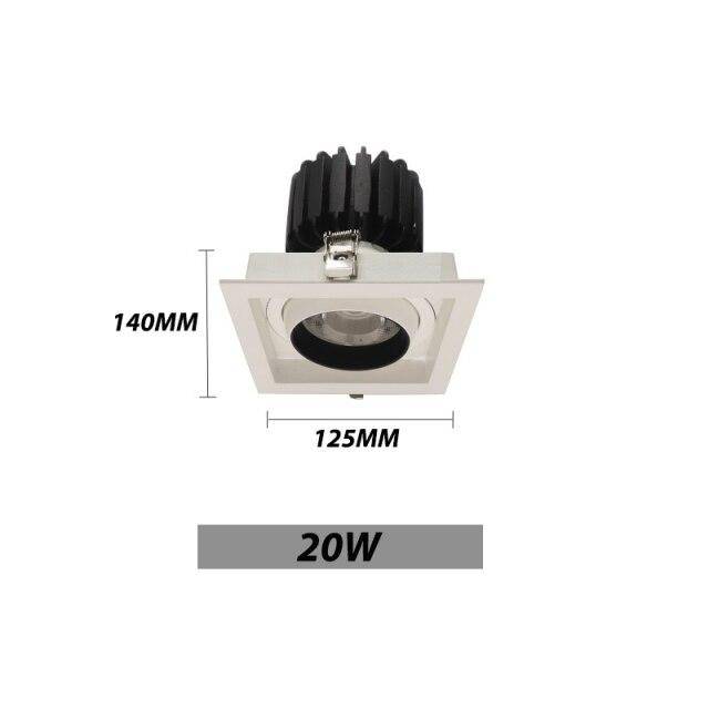 Spot moderne encastrable LED en aluminium - vue 4 sur 8