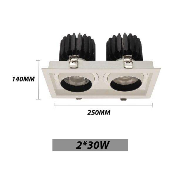 Spot moderne encastrable LED en aluminium - vue 7 sur 8