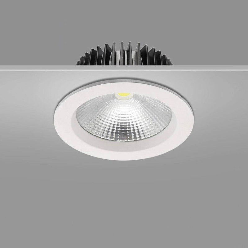 Spot encastré rond moderne en aluminium blanc