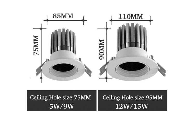 Spot encastré moderne LED rond blanc