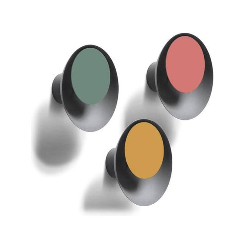 Applique murale moderne LED en métal et disque coloré - vue 5 sur 22