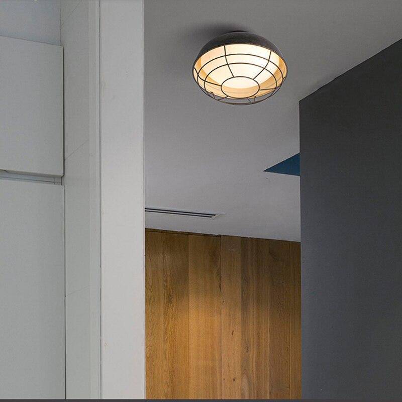 Modern LED ceiling light with metal cage Loft style