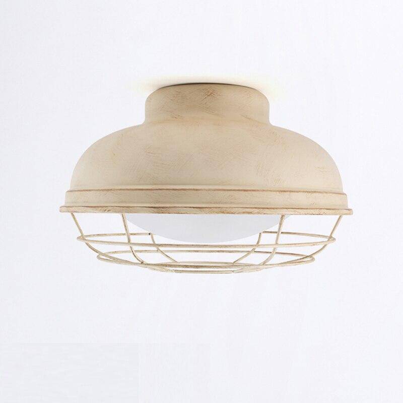 Modern LED ceiling light with metal cage Loft style