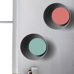 Applique murale moderne LED en métal et disque coloré