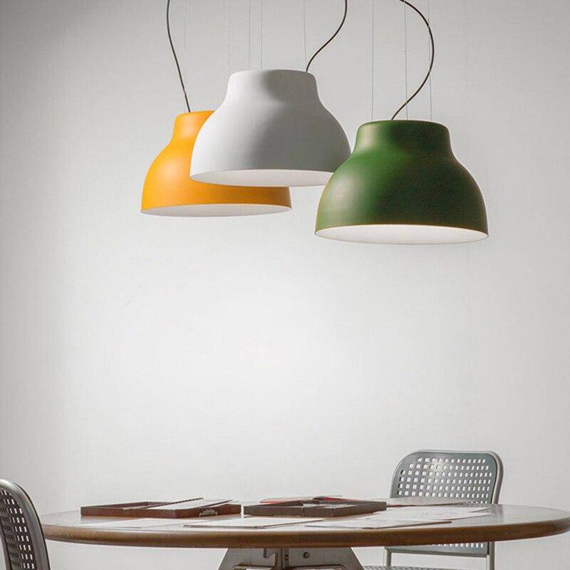 pendant light modern LED with lampshade colored metal