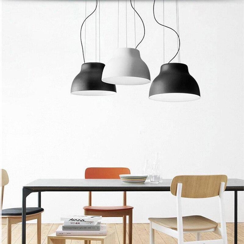 pendant light modern LED with lampshade colored metal