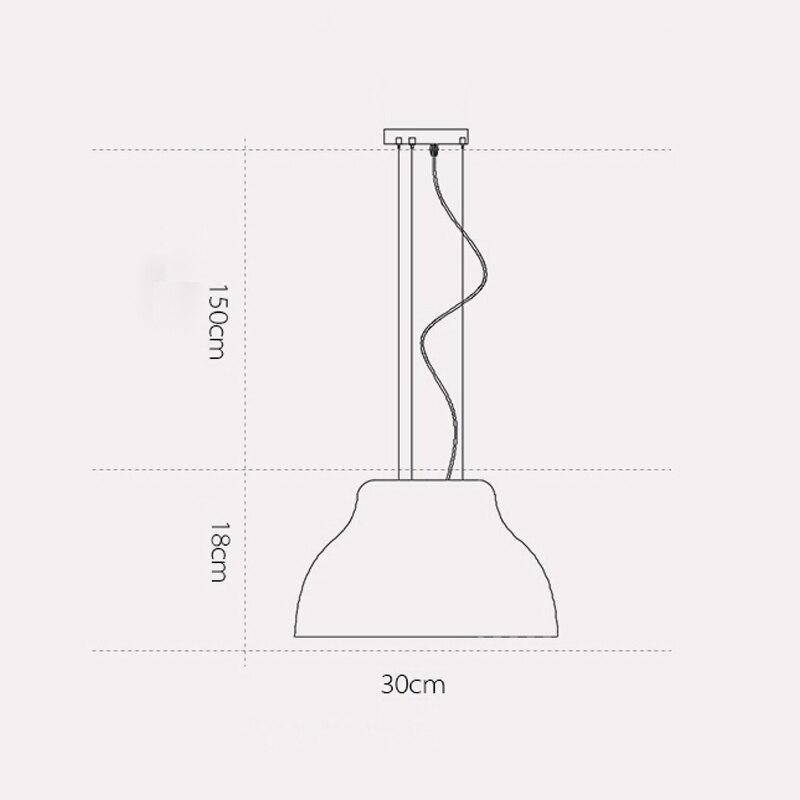 pendant light modern LED with lampshade colored metal