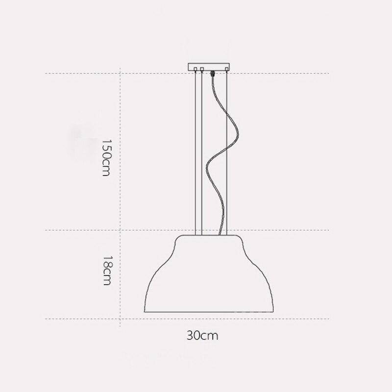 Lámpara de suspensión LED moderno con pantalla metálica de color