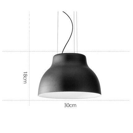 pendant light modern LED with lampshade colored metal