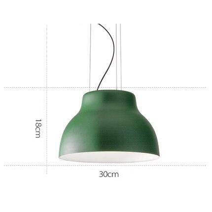pendant light modern LED with lampshade colored metal