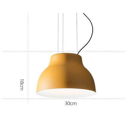 pendant light modern LED with lampshade colored metal