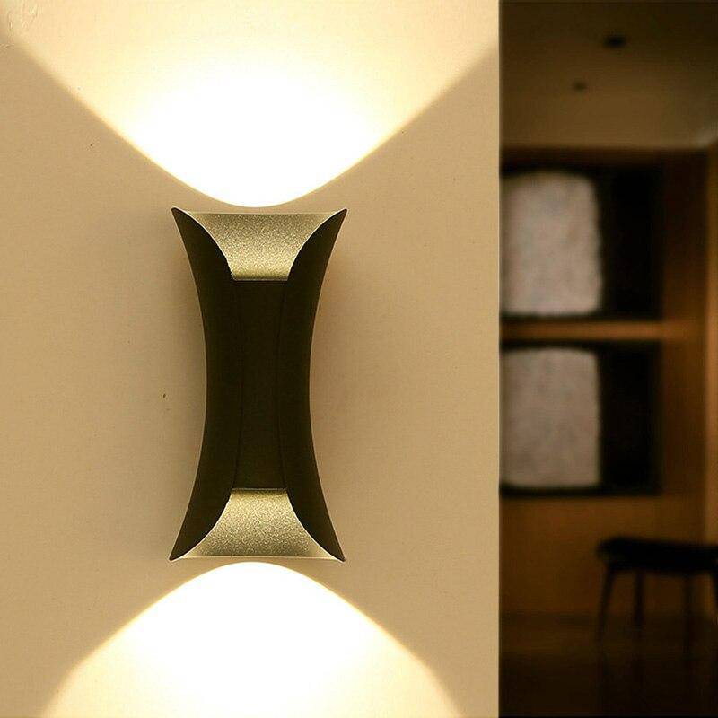 Aplique de pared design LED metal curvado Creative