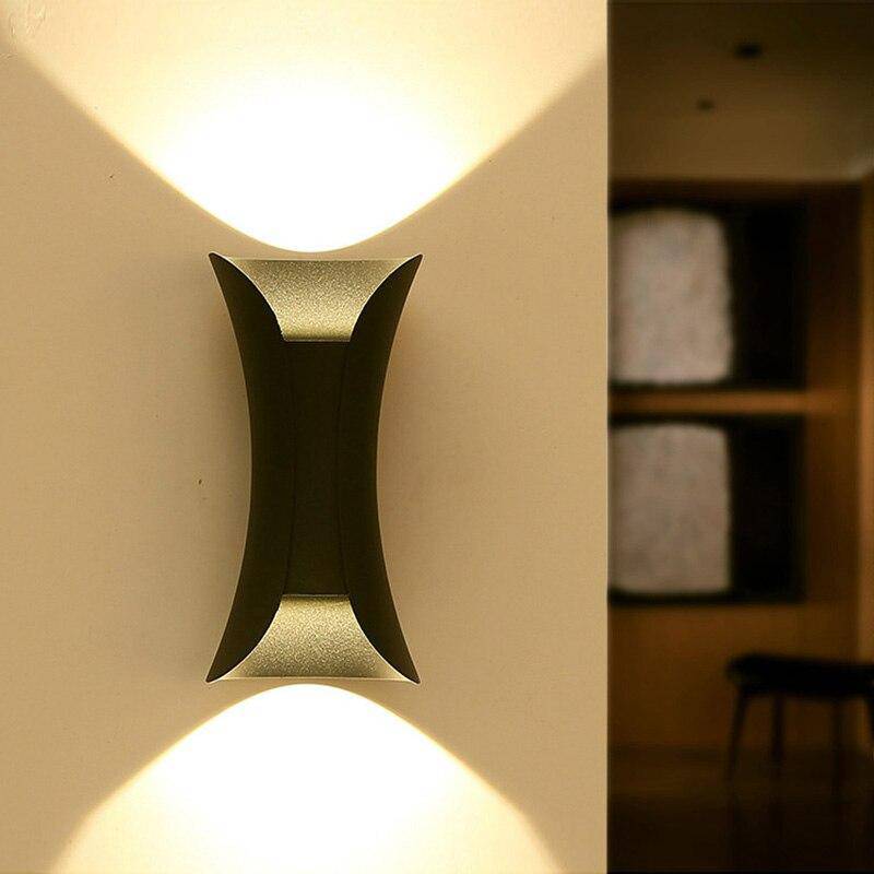 wall lamp Creative curved metal LED wall art