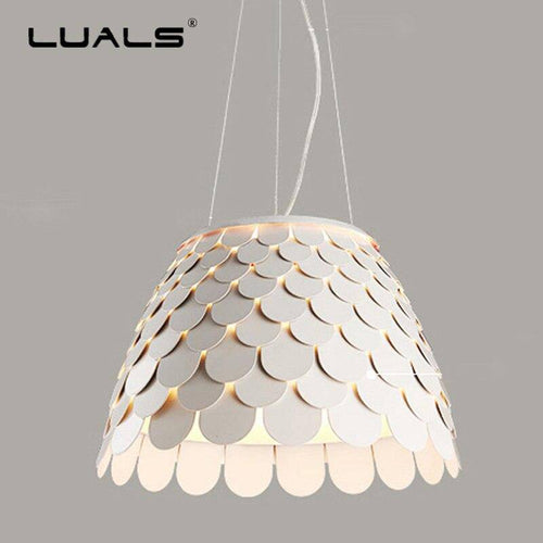 Suspension design LED avec abat-jour conique en tuile colorée - vue 5 sur 9
