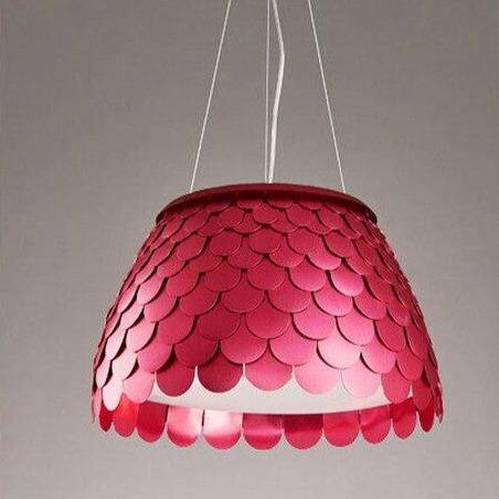 pendant light LED design with lampshade conical colored tile