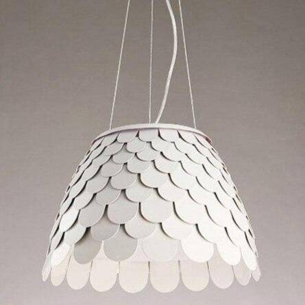 pendant light LED design with lampshade conical colored tile