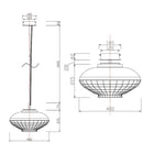 Suspension design LED avec en métal rose gold