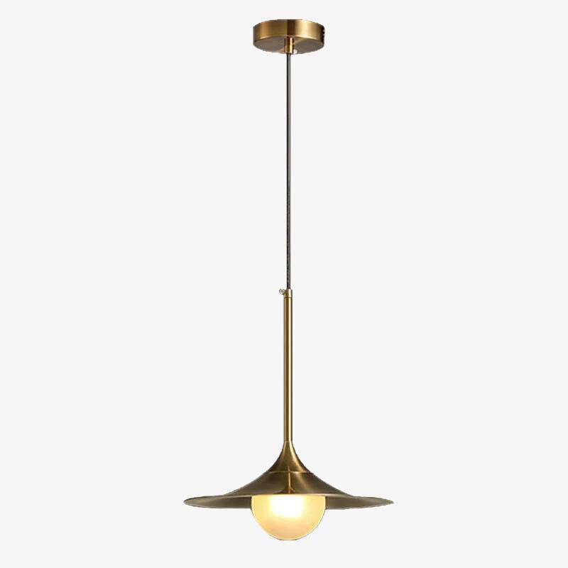 pendant light gold LED design with lampshade hat and ball Creative
