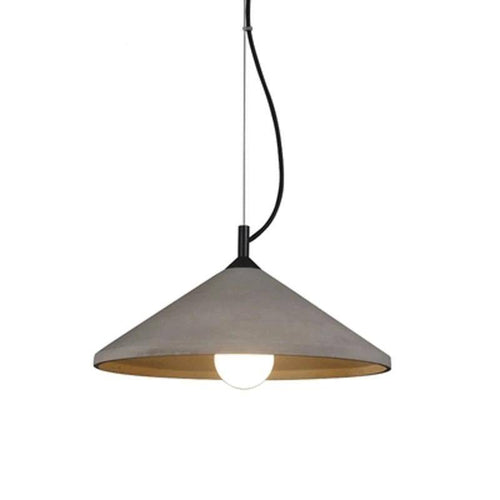 pendant light LED cement design with lampshade conical