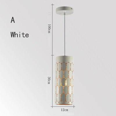 Suspension design LED avec abat-jour retro arrondi en métal
