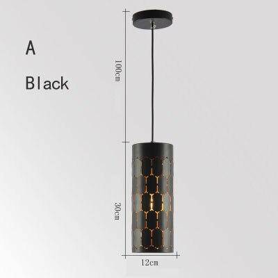 Suspension design LED avec abat-jour retro arrondi en métal