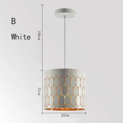 pendant light LED design with lampshade retro rounded metal