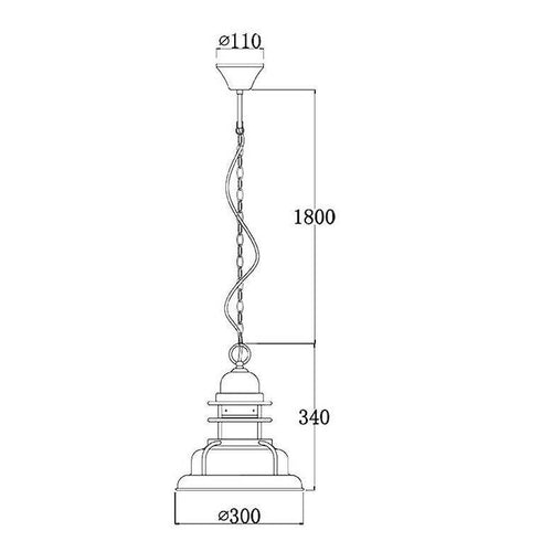 Suspension industrielle LED avec abat-jour cuivré - vue 4 sur 5