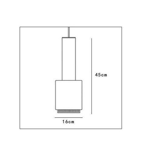 Lámpara de suspensión design LEDs con formas cilíndricas de metal