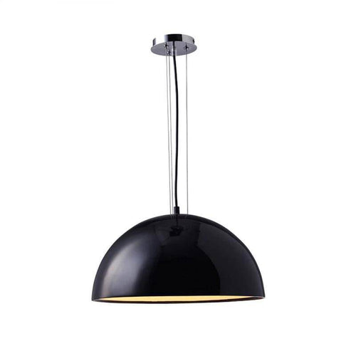 pendant light modern LED with lampshade rounded metal