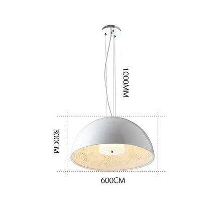 pendant light modern LED with lampshade rounded metal