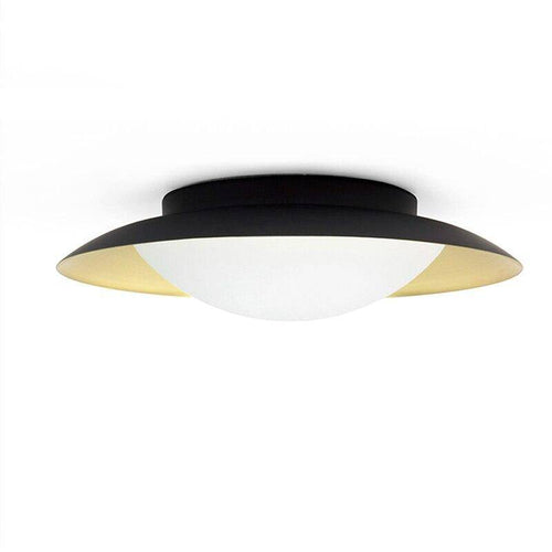 Plafonnier moderne LED avec abat-jour arrondi et boule lumineuse - vue 20 sur 19