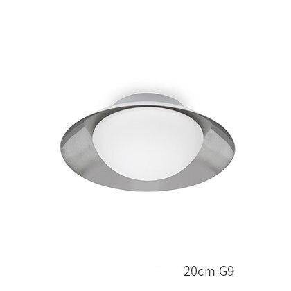 Plafonnier moderne LED avec abat-jour arrondi et boule lumineuse - vue 12 sur 19