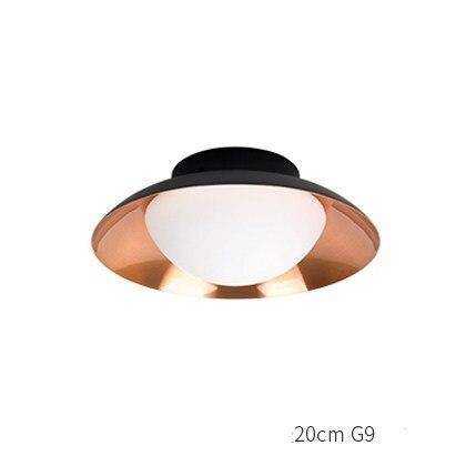 Plafonnier moderne LED avec abat-jour arrondi et boule lumineuse - vue 9 sur 19