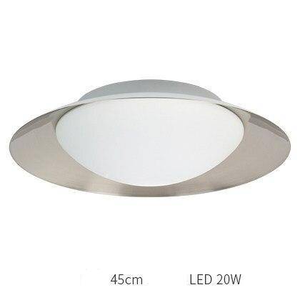 Plafonnier moderne LED avec abat-jour arrondi et boule lumineuse - vue 15 sur 19