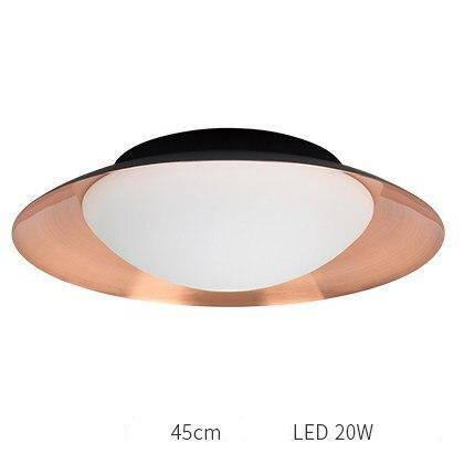 Plafonnier moderne LED avec abat-jour arrondi et boule lumineuse - vue 14 sur 19