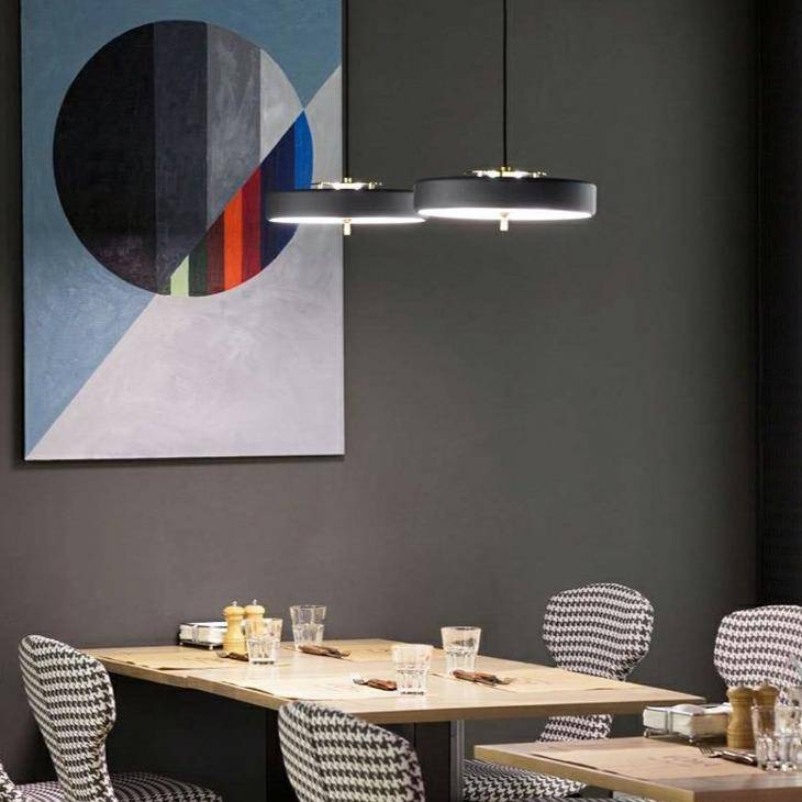 Suspension design LED avec abat-jour arrondi en métal Hang - vue 3 sur 7