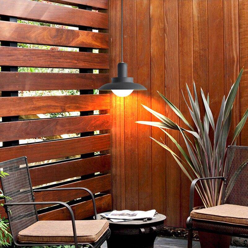 Suspension design avec abat-jour arrondi en métal LED - vue 5 sur 7