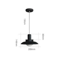 Suspension design avec abat-jour arrondi en métal LED