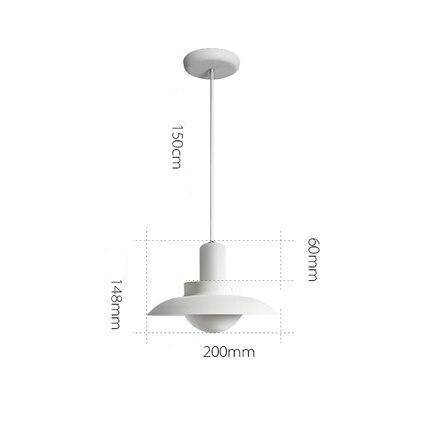 Suspension design avec abat-jour arrondi en métal LED