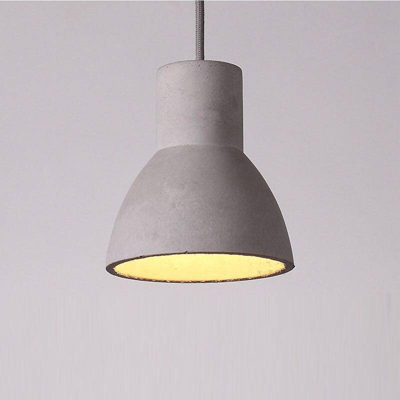 pendant light LED design with lampshade rounded cement