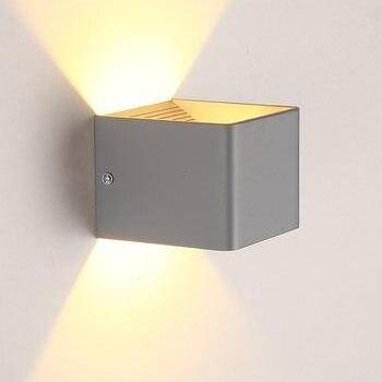 wall lamp modern LED wall cube in coloured metal