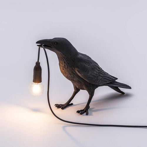 wall lamp LED wall with bird holding a lamp in its beak