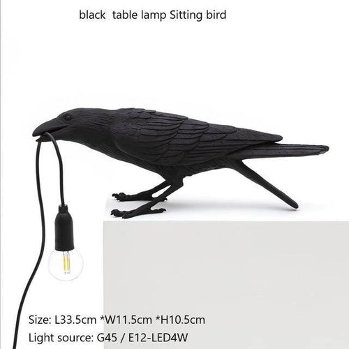 Applique murale LED avec oiseau qui tient une lampe dans son bec - vue 11 sur 10