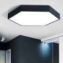 Plafonnier LED hexagone noir