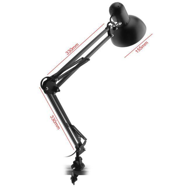 Lampe de bureau LED à pince à bras articulé noir - vue 4 sur 7