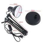 Lampe de bureau LED à pince à bras articulé noir