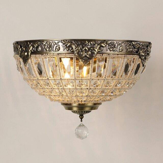 LED ceiling lamp in retro crystal glass Hotel