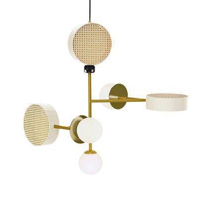 Suspension design à LED avec abat-jour disque en métal coloré
